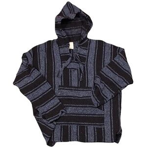 BAJA BILLY’S • Blue Baja Hoodie Mexican Beach Poncho